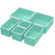 thumbnail image 1 of Simple Houseware Caja de almacenamiento de tela plegable, armario, cómoda, cajón, organizador, cestas para ropa interior, sujetadores, color turquesa (juego de 6), 1 of 4