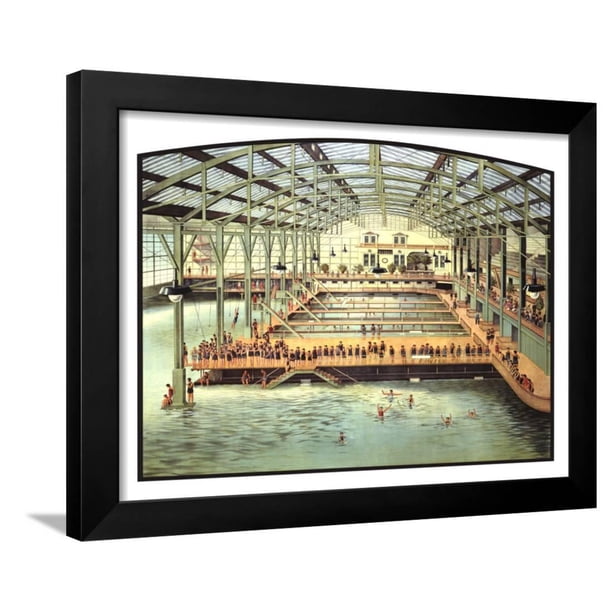 Swimming Pool Framed Art Print Wall Art 27x21 Walmart Com Walmart Com