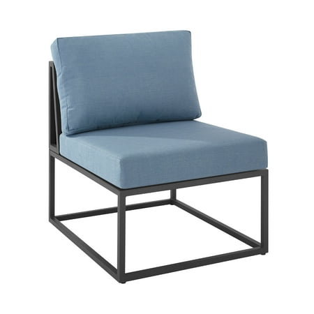 Manor Park Modern Upholstered Modular Section Patio Chair - Blue