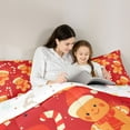 thumbnail image 5 of Homewish Cartoon Gingerbread Man Bedding Comforter Set 2pcs for Kids Boys Girls,Merry Christmas Twin Comforter Sets Microfiber,Happy Xmas Breathable Bedding Set,Breathable Home Decor,Reversible, 5 of 8