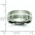 thumbnail image 6 of Chisel Titanium Brushed with Sterling Silver Inlay 8.2mm Band - Ring Size 11.0-5.0gm, 6 of 8