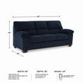 thumbnail image 3 of Ashley Furniture SimpleJoy Polyester Upholstered Sofa in Navy, 3 of 12