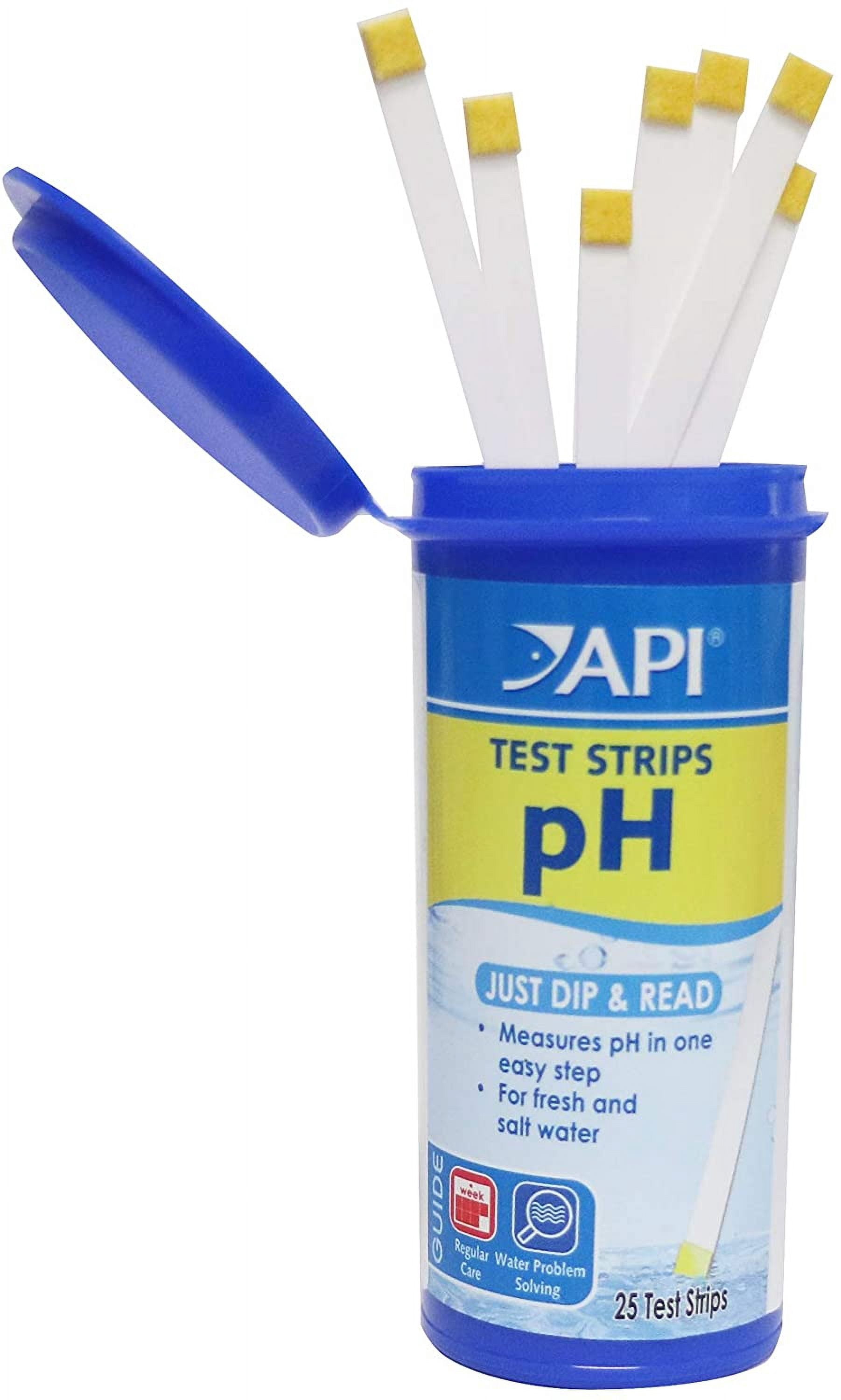 API pH Test Strips for Freshwater and Saltwater Aquariums [Aquarium Water Test Kits, Aquarium Supplies] 75 count (3 x 25 ct)