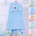 thumbnail image 6 of Virmaxy Koala Solid Color Hooded Bath Towel Poncho Super Soft Absorbent Wearable Cape Robe for After Bath Fun Play,for 3.3'-4.6' Blue, 6 of 6