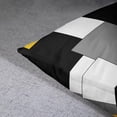 thumbnail image 5 of Set of 2 Yellow Geometric Throw Pillow Covers Black Grey White Painting Abstract Checkered Design Decorative Pillow Case Modern Home Decor Standard Square 18x18 Inch Cushion Pillowcase, 5 of 5