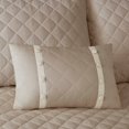thumbnail image 3 of Gracie Mills 4-Piece Reversible Bedspread Set Ivory Cotton Diamond Quilted GRACE-10370, 3 of 4