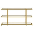 thumbnail image 4 of Evelyn&Zoe Greenwich 55" Wide Rectangular Console Table, Brass, 4 of 5