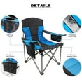 Toocust 500lb Oversized Camping Chair Beach Chair with Armrest