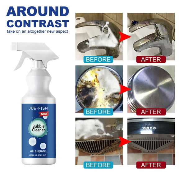 Kitchen Oil Stain Cleaner, Powerful Degreasing Agent, Removes Cooking Oil Fumes, Multi-surface Use, Easy Application, Household Commercial, Fast Acting