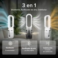 thumbnail image 3 of Calefactor, Purificador de aire y Ventilador 3 en 1 Portatil, 10 Velocidades aire, Oscilación 90°C, 3 Niveles de calor hasta 35°C, Silencioso Panel táctil y WIFI AVERA VENTOR06, 3 of 10
