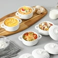 thumbnail image 5 of Mini Cocotte Set - 14 OZ Small Casserole Dishes with Lids and Handles, Ceramic Mini Dutch Oven Set of 4, Small Baking Ramekins for Lasagna, Soufflé, Oven, Microwave & Dishwasher Safe, 5 of 8