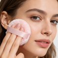 thumbnail image 3 of Soft Velvet Face Puff for Setting Blending Makeup Polyester Material 9x3cm for Daily Makeup Application, 3 of 3