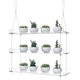 thumbnail image 1 of Estantes colgantes de acrílico de 3 niveles para ventanas, cada nivel de 16 pulgadas de largo, soporte de plantas ajustable en altura, soporte transpa, 1 of 7