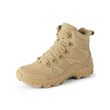 

Kesitin Men s Breathable Slip Resistant Sneakers Sports Comfortable Hiking Boots Lace Up Trekking Shoe Sand Color 10