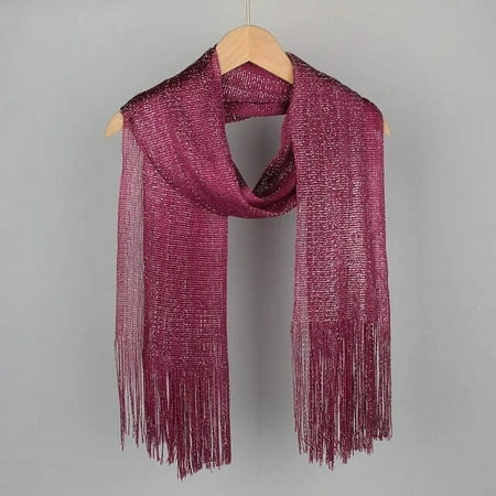 Municipal Fashion Gold Silver Bright Silk Sunscreen Shawl Female Long Lace Tassel Party Evening Dress Scarf Summer Beach Bikini Sun Cloak