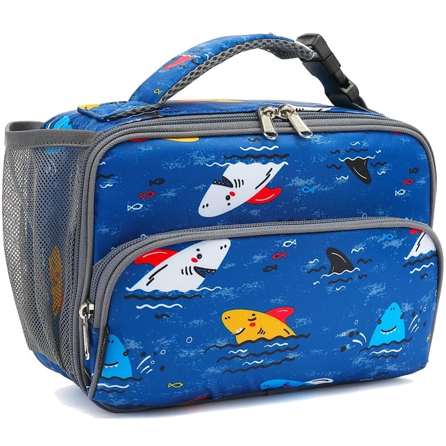 Lonchera FlowFly para Niños Aislada Bolsa Suave Colorida-Tiburón