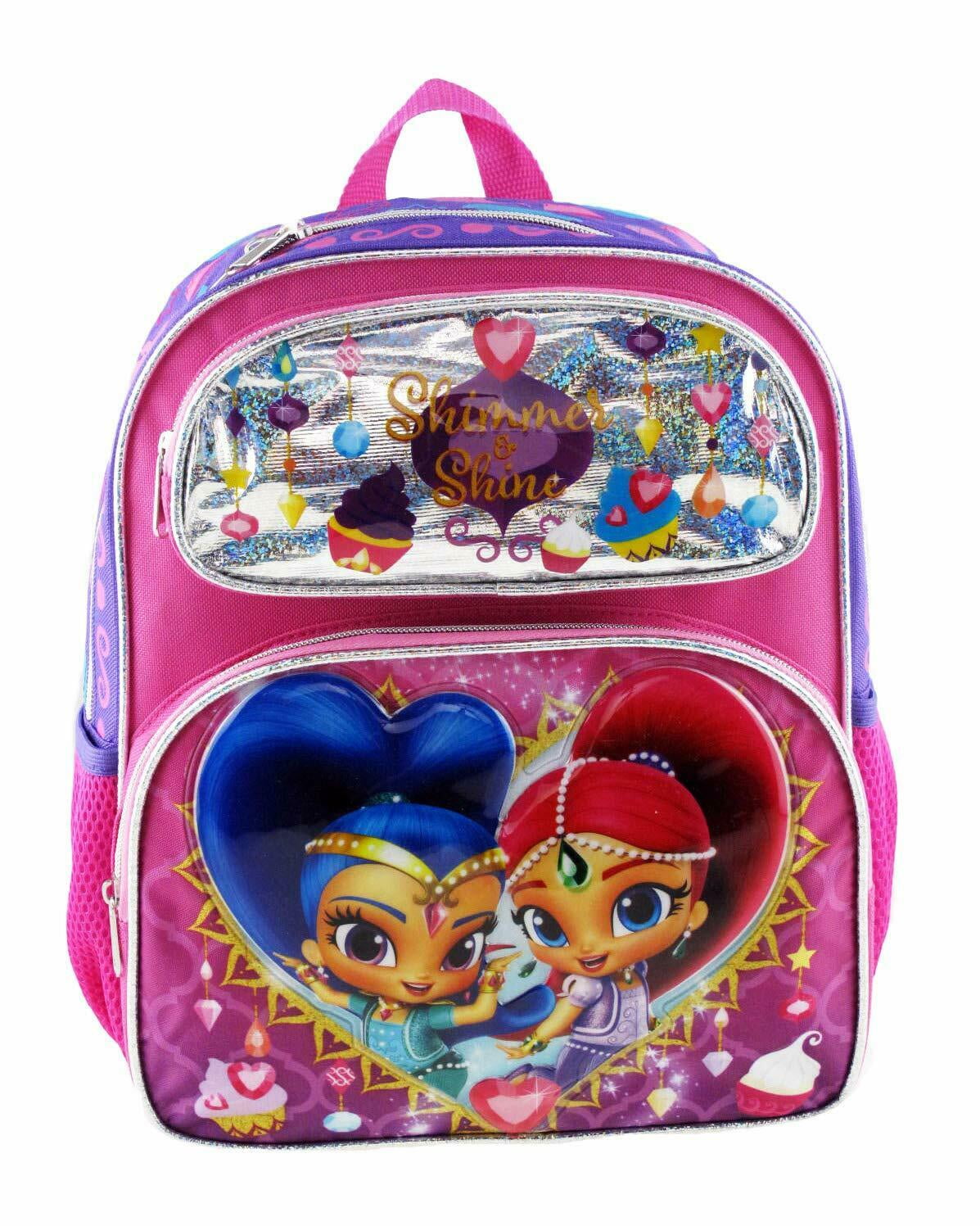 Shimmer and Shine Girls Deluxe Backpack Lunch Rucksack Travel School Bag WISH 