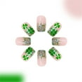 st patricks day french tip nails