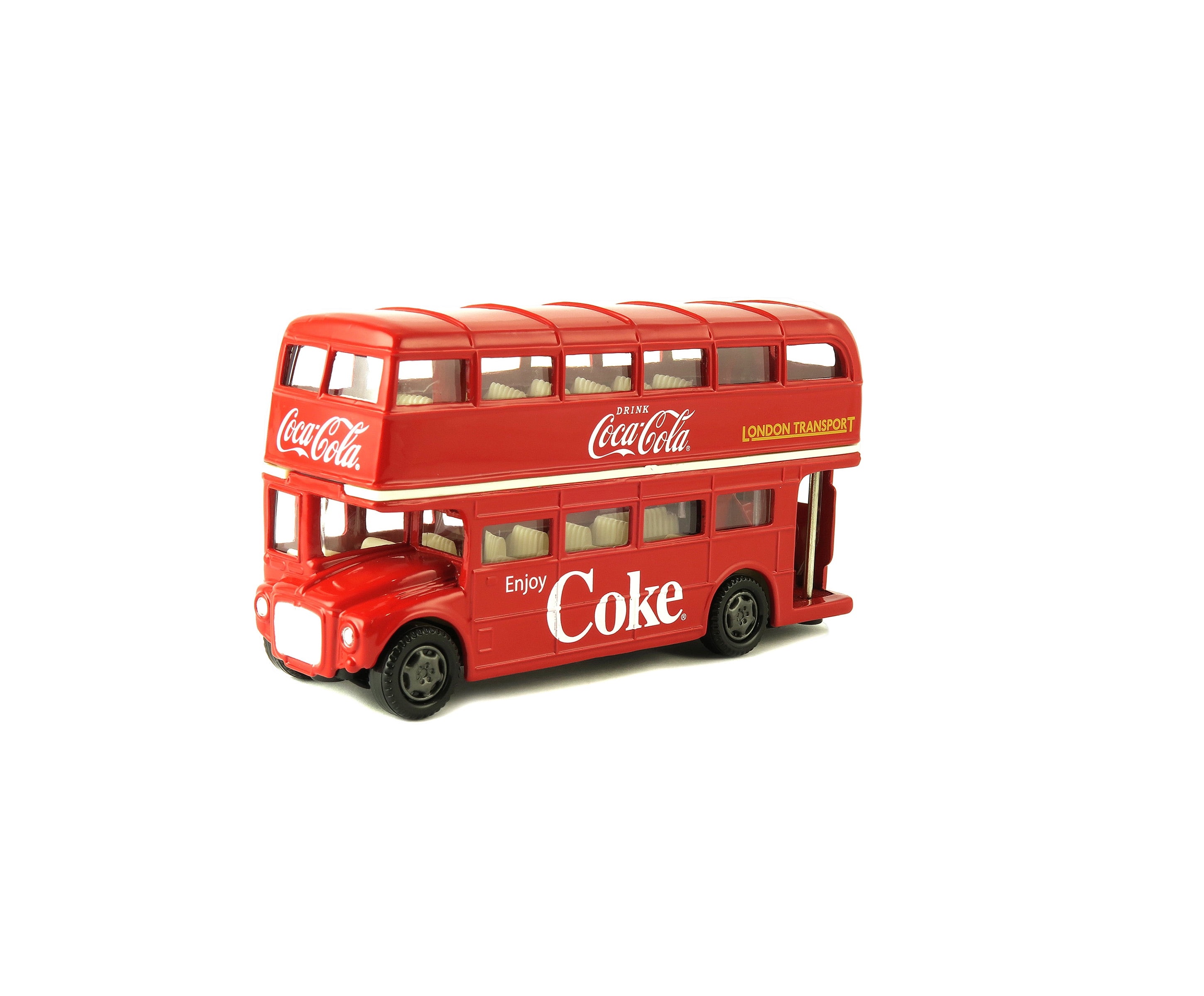 1/50 Scale Double Decker Bus Toy ROMIRUS Pull Back City Bus Toy 7 London Double Decker Bus Routemaster City Tourist Closed Top Diecast with Lights Sounds and Openable Doors 