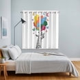 thumbnail image 3 of Funny Giraffes Kitchen Curtains Window Panels, Modern Abstract Art Colorful Clouds Insulated Window Treatment Curtain, Grommet Curtains for Bedroom/Living Room/Bathroom, 2 Piece 52"Wx84"L, 3 of 8