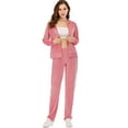 thumbnail image 4 of LELINTA Womens Velour Tracksuit Sets Outfit Hoodie and Pants Winter Warm Sweatsuit Yoga Running Sport Activewear M-3XL, 4 of 6