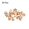 thumbnail image 3 of Uxcell 10x7mm Stainless Steel No Tie Shoelace End Clips Glossy Type, Gold 30 Pack, 3 of 5