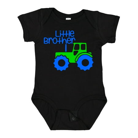 

Inktastic Little Brother Tractor Gift Baby Boy Bodysuit