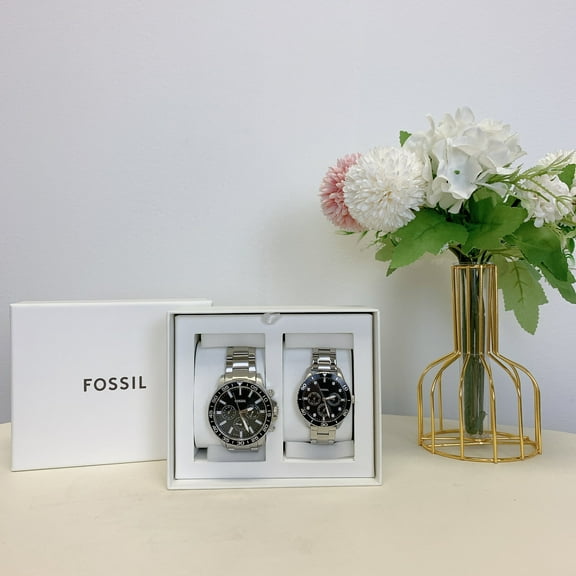 Fossil BQ2753SET His and Hers Multifunction Stainless Steel Watch