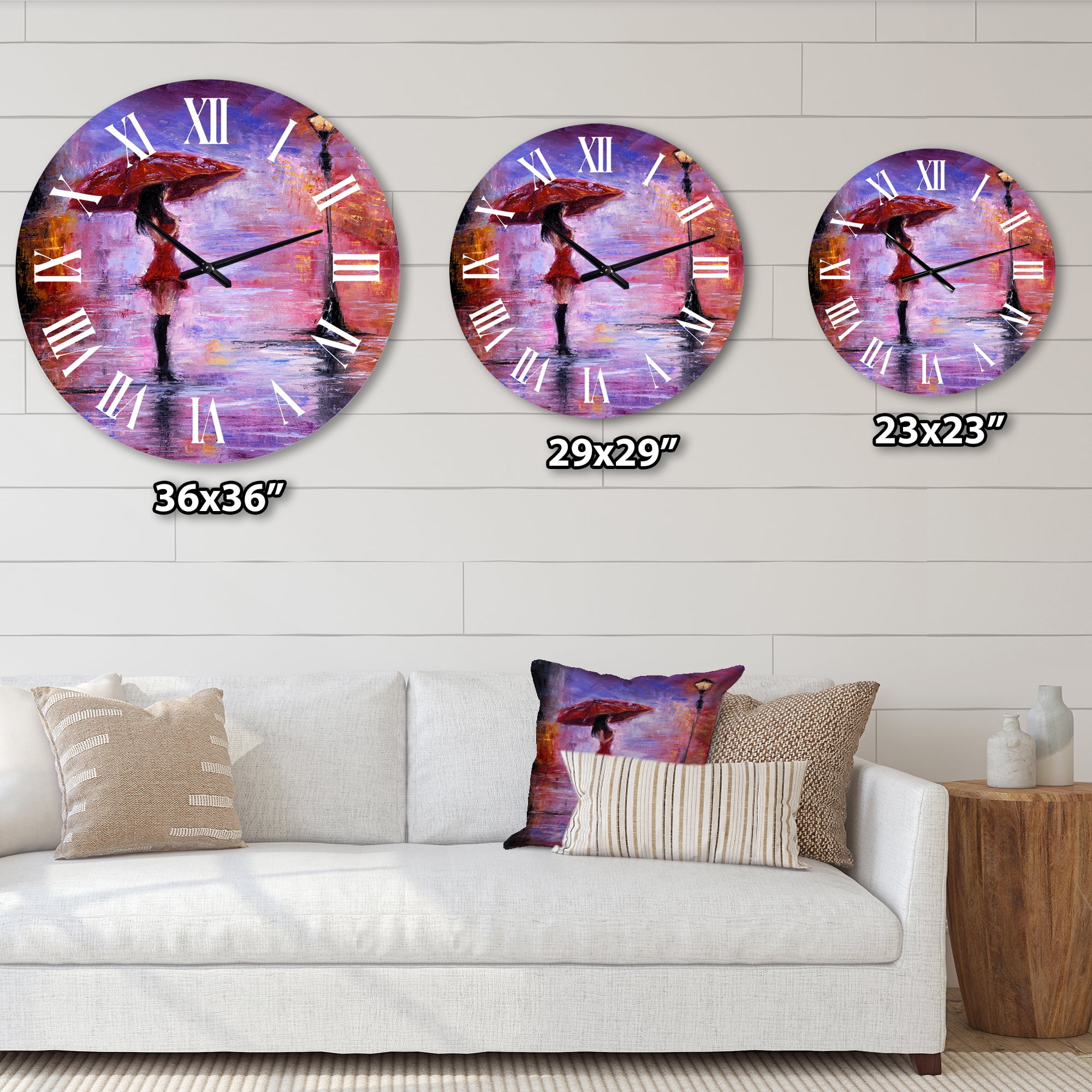 Designart 1 in French,Country Wall Clock