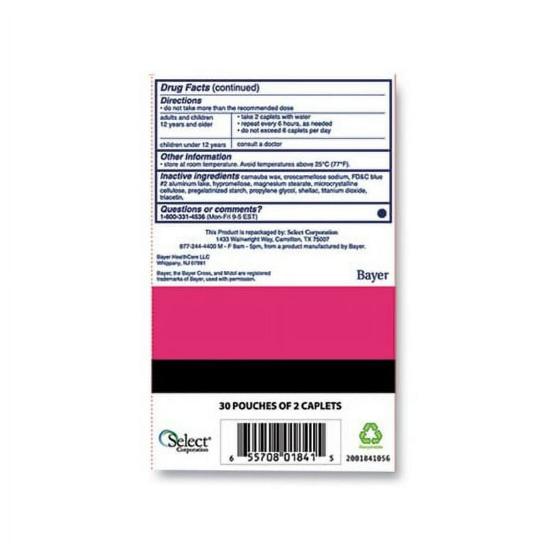 Complete Menstrual Caplets, Two-Pack, 30 Packs/Box