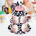 thumbnail image 4 of Présentoir à Desserts Imprimé Vache 3 Niveaux Support à Cupcakes Fournitures de Fête, 4 of 8