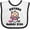 White and Black, variant on Inktastic Future Field Hockey Player Baby Girl Girls Baby Bib