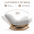 thumbnail image 4 of LEGAHOME Oversized Rocking Accent Chair Indoor, 41.3in Papasan Rocking Lounge Chair for Adults with Corduroy Cushion, Plush Reading Nook Chair for Living Room, Solid Wood Base, Light Grey, 4 of 8
