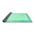 thumbnail image 2 of Ahgly Company Indoor Square Solid Turquoise Blue Modern Area Rugs, 4' Square, 2 of 4