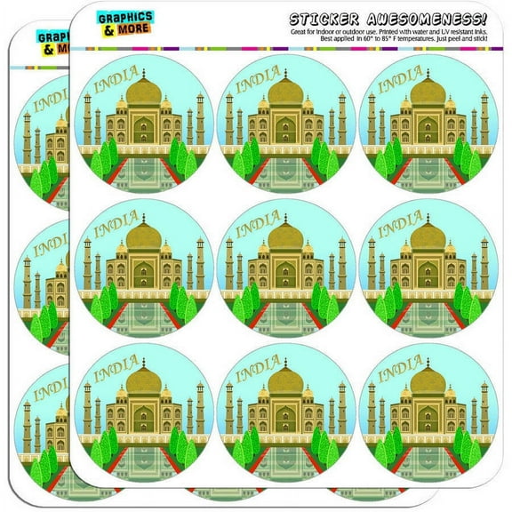 India Taj Mahal Travel 18 2" Planner Calendar Scrapbooking Crafting Stickers