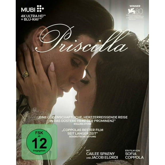 Priscilla (4K Ultra HD) (  Blu-ray) (4K Ultra HD) Cailee Spaeny Sofia Coppola Jacob Elordi