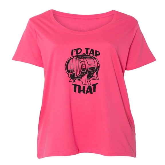 I'd Tap That Womens Plus Size Scoopneck T