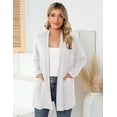 thumbnail image 4 of ZHENWEI Women's Basic Casual Loose Lightweight Long Sleeve Open Front Cardigans with Pockets, 4 of 7