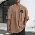 thumbnail image 6 of Afuyipoi Graphic Tees Men,Round - Neck Lightweight Casual Summer T-shirts Coffee S, 6 of 7