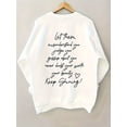 thumbnail image 2 of Letter Print Sweatshirt, Casual Long Sleeve Crew Neck Sweatshirt, Women's Clothing, 2 of 6