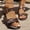 Coffee, variant on Crunowin Women's Flat Sandals, Round Toe Solid Color Belt Buckle Casual Summer Shoes Black 7.5