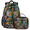 Multicolour 4, variant on Herdesigns Mushroom Large Backpack Set with Lunch Box Lightweight Water Resistant Travel Laptop Backpacks Casual Daypacks for Women Men