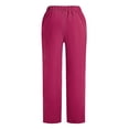 thumbnail image 6 of Fabrcox Scrub Pants for Women - Straight-Leg Cargo Pants with Pockets, Scrub Pants ,Pink XXL, 6 of 6