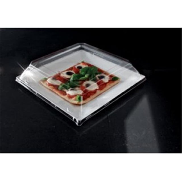 Yoshi EMI-SP11LP Assiette à Dîner Transparente 10.75 Po. Carrés Couvercle pour Animaux - Lot de 120