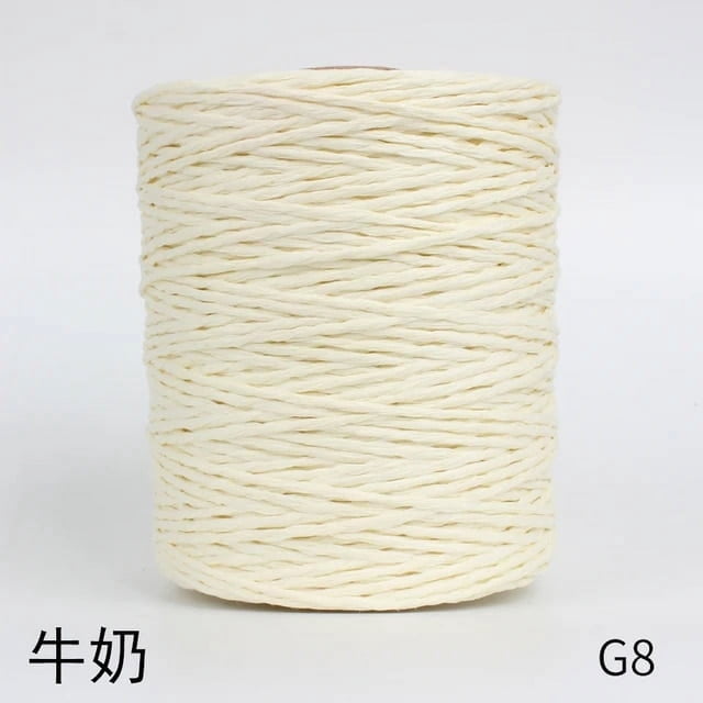 Raffia Yarn Knitting Crochet Paper Straw Rope Thread For Weaving Summer Handmade Hat Basket Handcrafts Tricots DIY Material Rug