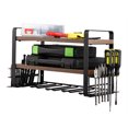 thumbnail image 4 of Mistaha Multi-Functional Storage Rack for Tools, Iron and Wood Color Wall-Mounted Organizer for Garage, Basement, and Storage Room, 4 of 6
