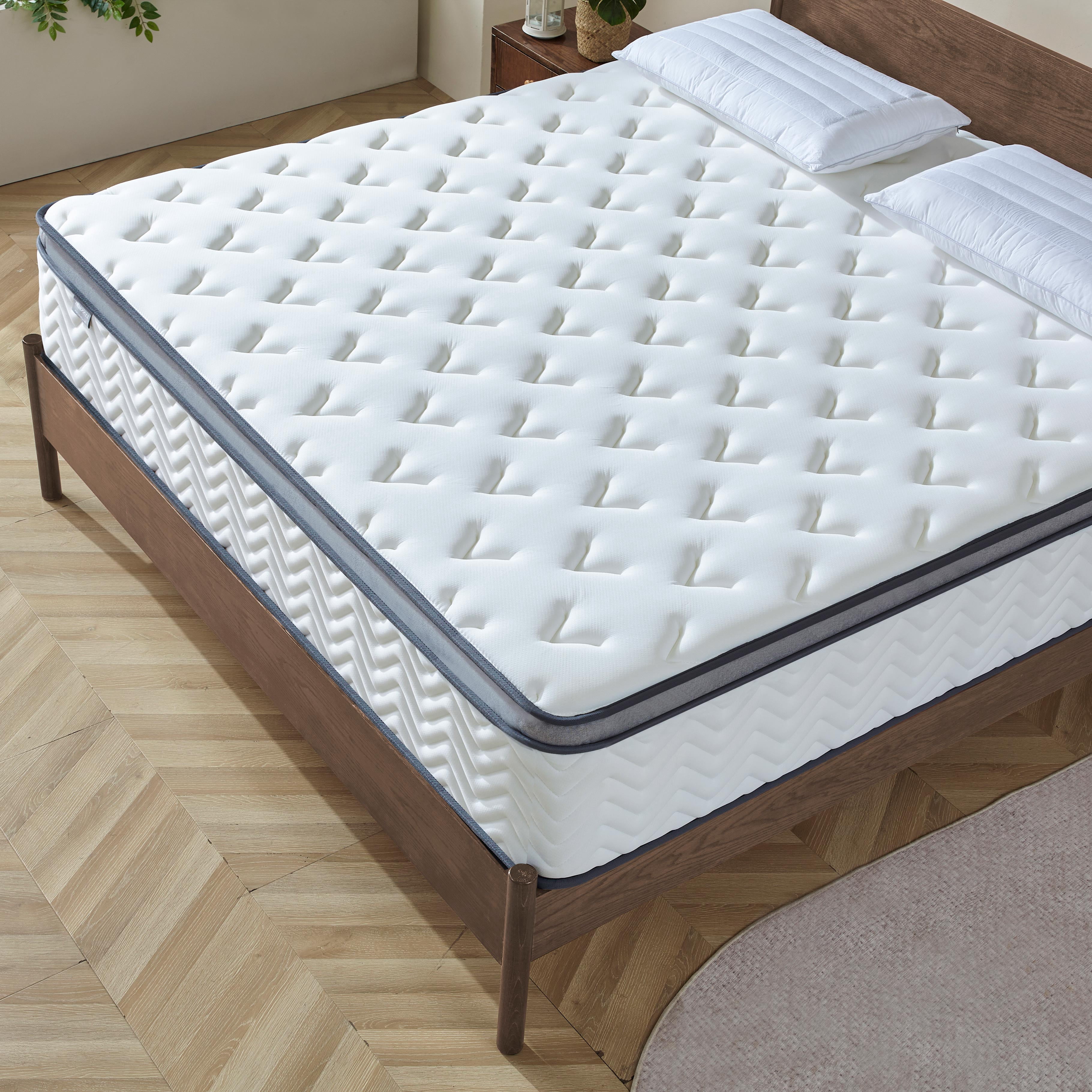 RODREAMY 12 inch Queen Mattress, Hybrid Mattress in a Box, Medium Firm, Pressure Relief & Motion Isolation, Breathable & CertiPUR-US