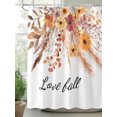 thumbnail image 2 of Fsddascl Fall Botanical Shower Curtain Set - Long 72" x 84" Washable Bathtub Curtain with 12 Hooks, Thanksgiving Floral Leave Autumn Rustic Waterproof Fabric Stall Shower Curtains for Bathroom, 2 of 6