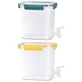 thumbnail image 1 of AURARMLET 2pcs Juice Container With Spigot Plastic Fruit And Vegetable Storage Business Owners Restaurants, 1 of 8