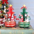 thumbnail image 7 of Christmas Decorations Christmas Wooden Rotating Music Box Christmas Tree Shape Home Decor Ornament Green, 7 of 7